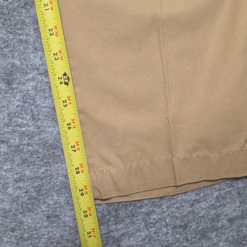VTG Polo Ralph Lauren Mens Hammond Pant Cotton Tan 35x32 Pleated Chino Trousers‎